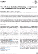 Cover page: The Effects of Statistical Multiplicity of Infection on Virus Quantification and Infectivity Assays