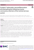 Cover page: Cystatin F attenuates neuroinflammation and demyelination following murine coronavirus infection of the central nervous system