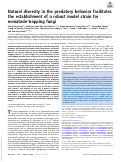 Cover page: Natural diversity in the predatory behavior facilitates the establishment of a robust model strain for nematode-trapping fungi