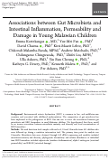 Cover page: Associations between Gut Microbiota and Intestinal Inflammation, Permeability and Damage in Young Malawian Children