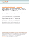 Cover page: Cancer-associated fibroblast-secreted CXCL16 attracts monocytes to promote stroma activation in triple-negative breast cancers