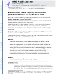 Cover page: Maternal Bonding Predicts Actigraphy-Measured Sleep Parameters in Depressed and Nondepressed Adults.