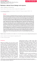 Cover page: Radiation‐induced tissue damage and response