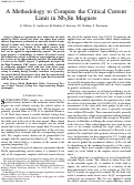 Cover page: A methodology to compute the critical current limit in Nb3Sn magnets