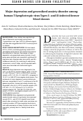Cover page: Major depression and generalized anxiety disorder among human T‐lymphotropic virus Types I– and II–infected former blood donors