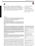 Cover page: Real-Time Continuous Glucose Monitoring Among Participants in the T1D Exchange Clinic Registry