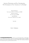 Cover page: Inventory Fluctuations and Price Discrimination: The Determinants of Price Variation in Car Retailing