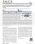 Cover page: Liquid Droplet Aging and Seeded Fibril Formation of the Cytotoxic Granule Associated RNA Binding Protein TIA1 Low Complexity Domain