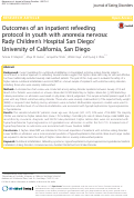 Cover page: Outcomes of an inpatient refeeding protocol in youth with anorexia nervosa: Rady Children's Hospital San Diego/University of California, San Diego.