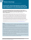 Cover page: Temozolomide-induced hypermutation is associated with distant recurrence and reduced survival after high-grade transformation of low-grade IDH-mutant gliomas