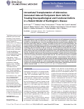 Cover page: Intrastriatal Transplantation of Adenovirus‐Generated Induced Pluripotent Stem Cells for Treating Neuropathological and Functional Deficits in a Rodent Model of Huntington's Disease