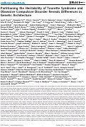 Cover page: Partitioning the Heritability of Tourette Syndrome and Obsessive Compulsive Disorder Reveals Differences in Genetic Architecture
