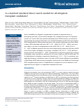 Cover page: Is a matched unrelated donor search needed for all allogeneic transplant candidates?