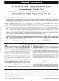 Cover page: Evolution of a US County System for Acute Comprehensive Stroke Care