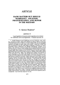 Cover page: Rank Matters but Should Marriage?: Adultery, Fraternization, and Honor in the Military