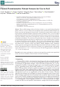 Cover page: Printed Potentiometric Nitrate Sensors for Use in Soil