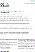 Cover page: Genomic Variation Among and Within Six Juglans Species