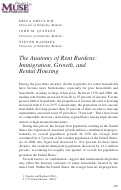 Cover page: The Anatomy of Rent Burdens: Immigration, Growth and Rental Housing