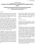 Cover page: Contribution of Non-Medical Reasons to Readmissions on an Inpatient Geriatrics Service