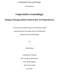 Cover page: A Speculative Assemblage: Design of Image-driven Interactive Experiences