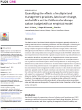 Cover page: Quantifying the effects of multiple land management practices, land cover change, and wildfire on the California landscape carbon budget with an empirical model