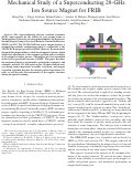 Cover page: Mechanical Study of a Superconducting 28-GHz Ion Source Magnet for FRIB