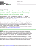 Cover page: OMMA enables population-scale analysis of complex genomic features and phylogenomic relationships from nanochannel-based optical maps