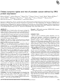 Cover page: Dietary lycopene intake and risk of prostate cancer defined by ERG protein expression 1