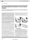 Cover page: An endocannabinoid mechanism for stress-induced analgesia