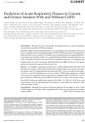 Cover page: Prediction of acute respiratory disease in current and former smokers with and without COPD.