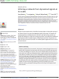 Cover page: Inferring a network from dynamical signals at its nodes