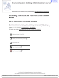 Cover page: On Fitting a Multivariate Two-Part Latent Growth Model