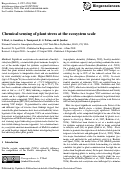 Cover page: Chemical sensing of plant stress at the ecosystem scale