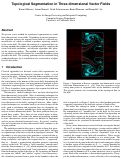 Cover page: Topological Segmentation in Three-Dimensional Vector Fields