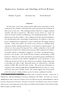 Cover page: Exploratory Analysis and Modeling of Stock Returns