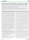 Cover page: Antagonism between substitutions in β-lactamase explains a path not taken in the evolution of bacterial drug resistance.