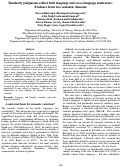 Cover page: Similarity judgments reflect both language and cross-language tendencies: Evidence from two semantic domains