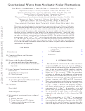 Cover page: Gravitational waves from stochastic scalar fluctuations