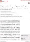 Cover page: Early Genomic Surveillance and Phylogeographic Analysis of Getah Virus, a Reemerging Arbovirus, in Livestock in China.