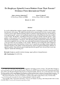 Cover page: Do employee spinoffs learn markets from their parents? Evidence from international trade