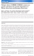 Cover page: CHRNB3‐CHRNA6 and risk of nicotine dependence