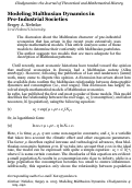 Cover page: Modeling Malthusian Dynamics in Pre-Industrial Societies