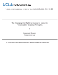 Cover page: The Emerging Civil Right to Counsel in India: On "Enforceable" Directive Principles