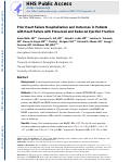 Cover page: Prior Heart Failure Hospitalization and Outcomes in Patients with Heart Failure with Preserved and Reduced Ejection Fraction.