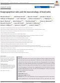 Cover page: Ecogeographical rules and the macroecology of food webs