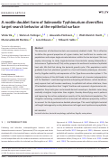 Cover page: A motile doublet form of Salmonella Typhimurium diversifies target search behavior at the epithelial surface.