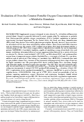 Cover page: Evaluation of Over-the-Counter Portable Oxygen Concentrators Utilizing a Metabolic Simulator.