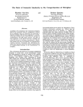 Cover page: The Role of Semantic Similarity in the Comprehension of Metaphor