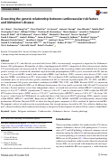 Cover page: Dissecting the genetic relationship between cardiovascular risk factors and Alzheimer’s disease