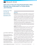 Cover page: Outcomes of Second-stage Reimplantation After Modular Knee Arthrodesis for Periprosthetic Joint Infection